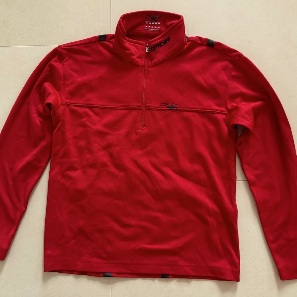 Spyder Vibrant Red Half-Zip Pullover